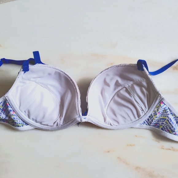 3/20$• LA SENZA 36A BLUE & WHITE PADDED BRA - Picture 3 of 5